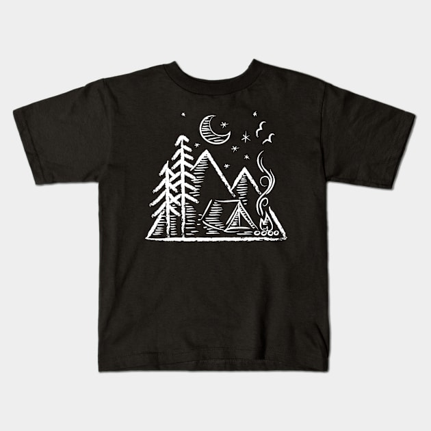 Lovely Camp Sign Kids T-Shirt by AVEandLIA